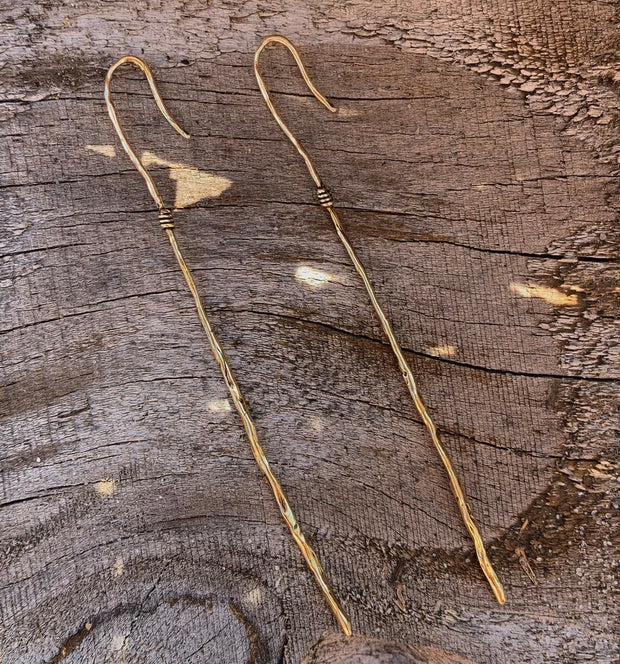 Bronze Stick Earrings