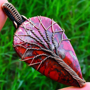 Tree Of Life - Morocco Seam Agate Pendant