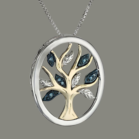 Crystal tree of life necklace